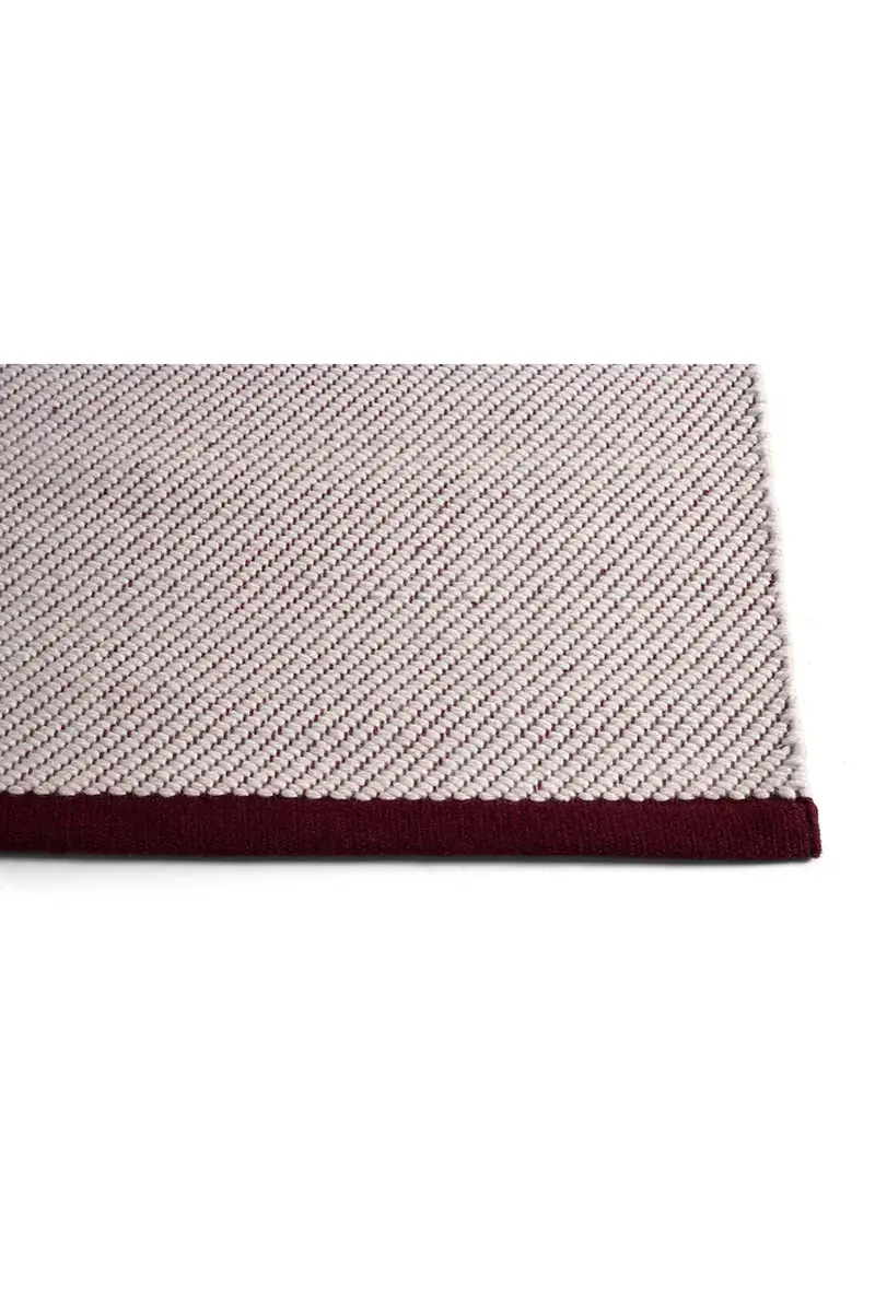 tappeto di lana Bias 140 x 200 cm colore bianco miniatura 2