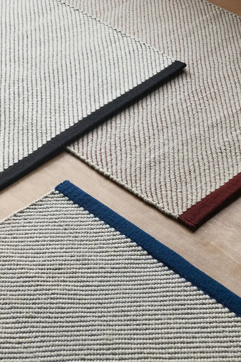 tappeto di lana Bias 140 x 200 cm colore bianco miniatura 4