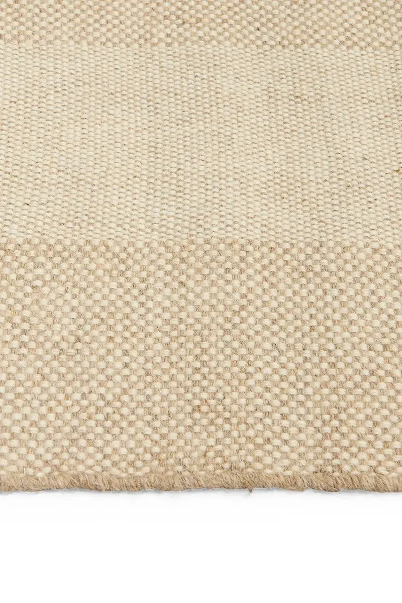 tappeto di lana Check 80 x 200 cm colore beige miniatura 2