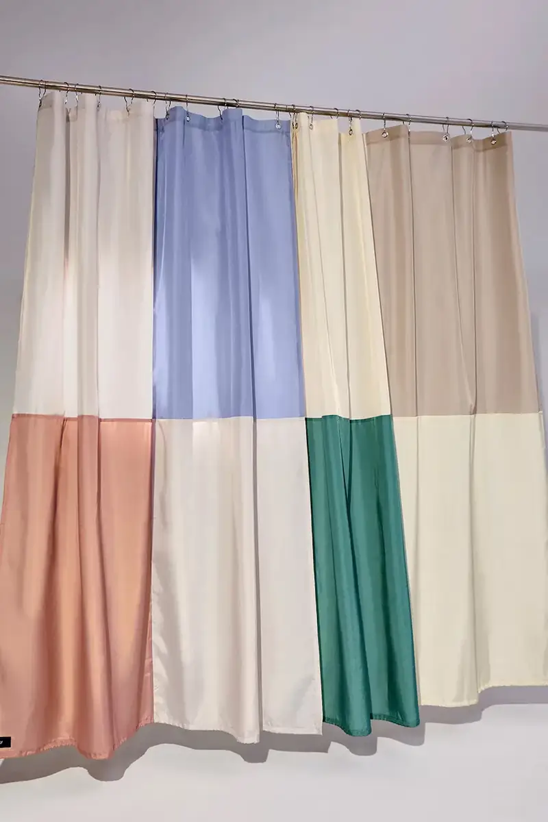 tenda da doccia Check 180 x 200 cm Multicolore miniatura 5