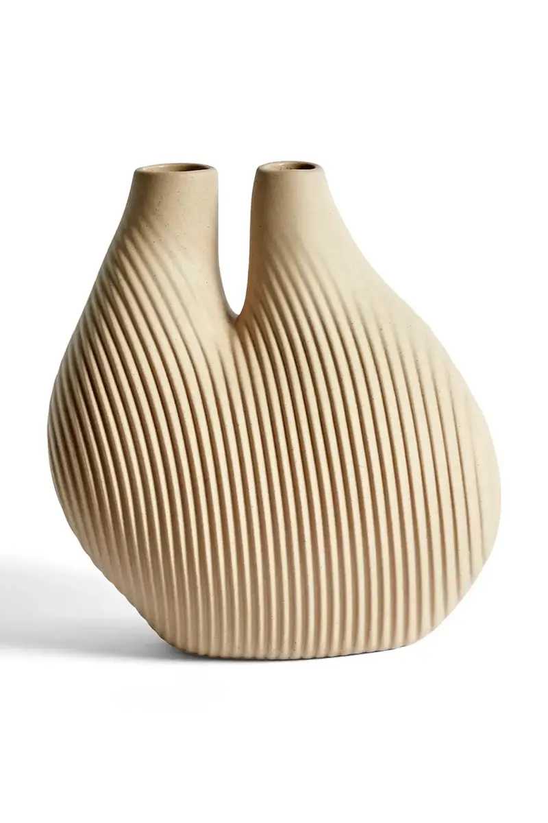 vaso decorativo Chamber 22 x 14 x 20 cm Beige