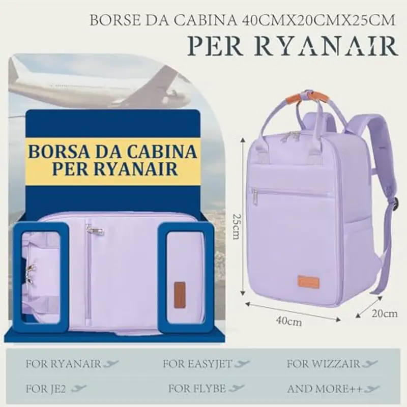 Hayayu Zaino da viaggio Uomo Lilla 1598906 miniatura 3