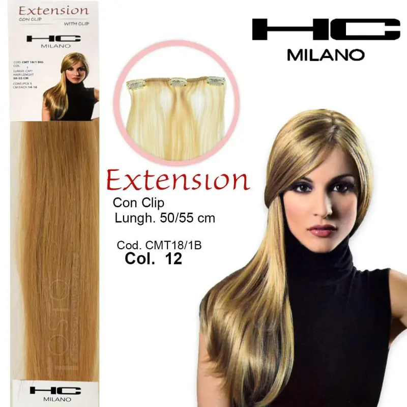 extension 3 clip no remy largh.14-16cm lungh.50cm col.12