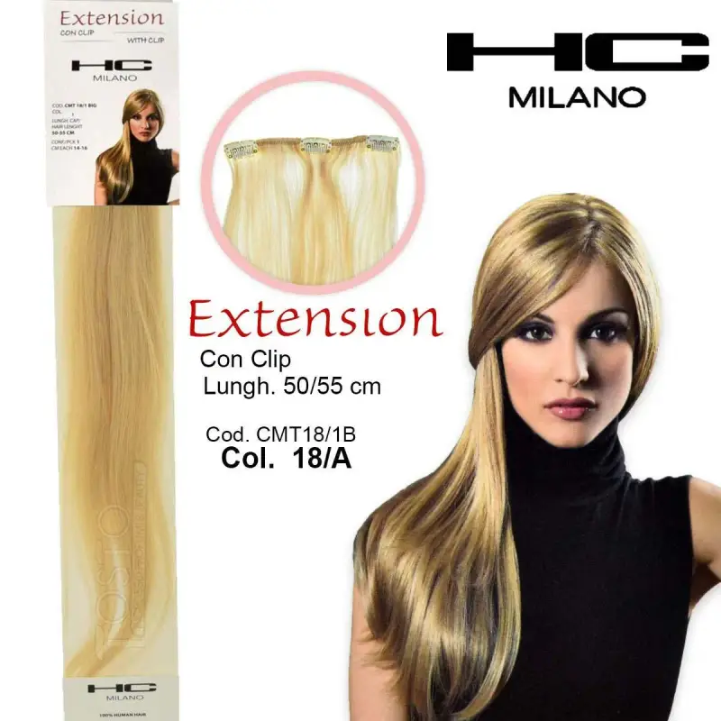 extension 3 clip no remy largh.14-16cm lungh.50cm col.18a