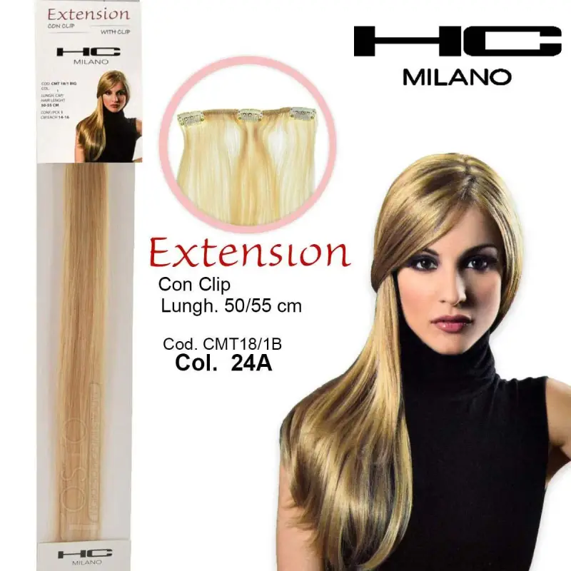 extension 3 clip no remy largh.14-16cm lungh.50cm col.24a