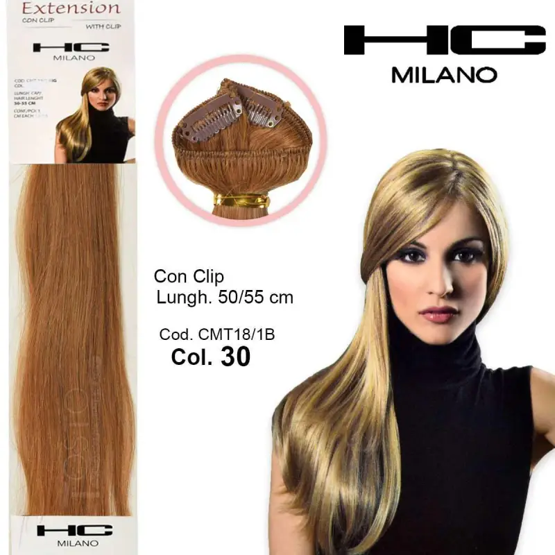 extension 3 clip no remy largh.14-16cm lungh.50cm col.30