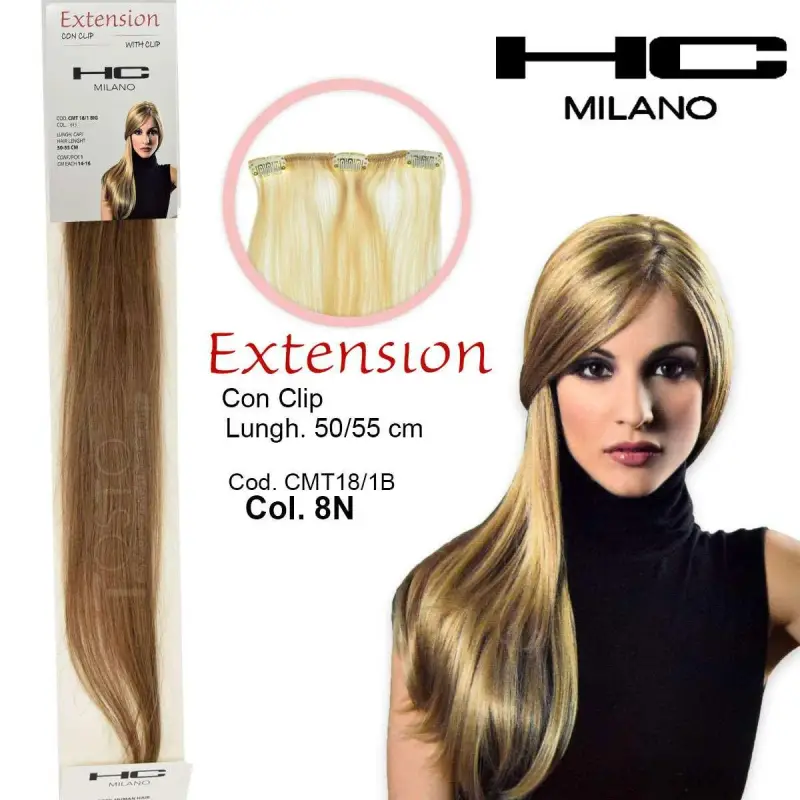 extension 3 clip no remy largh.14-16cm lungh.50cm col.8n