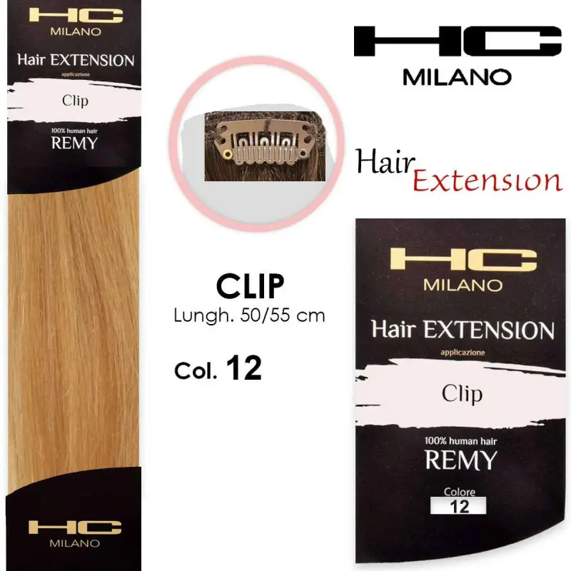 extension 3 clip remy largh.14-16cm lungh.50cm col.12 beige 9.013