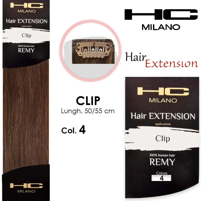 extension 3 clip remy largh.14-16cm lungh.50cm col.4 castano chiaro dorato 5,3