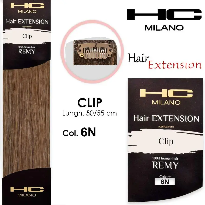 extension 3 clip remy largh.14-16cm lungh.50cm col.6n beige 7,013