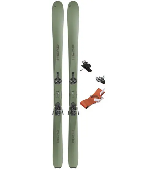 Set Crux 99 sci da scialpinismo+attacco+pelli Green