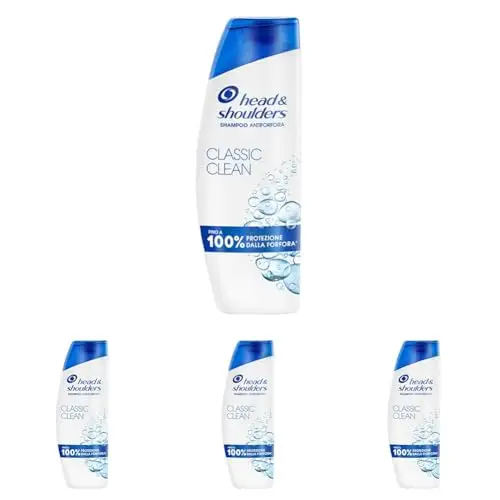 Head & Shoulders Classic Clean Shampoo Antiforfora 250ml per Uso Quotidiano. Fino al 100% Protezione dalla Forfora.