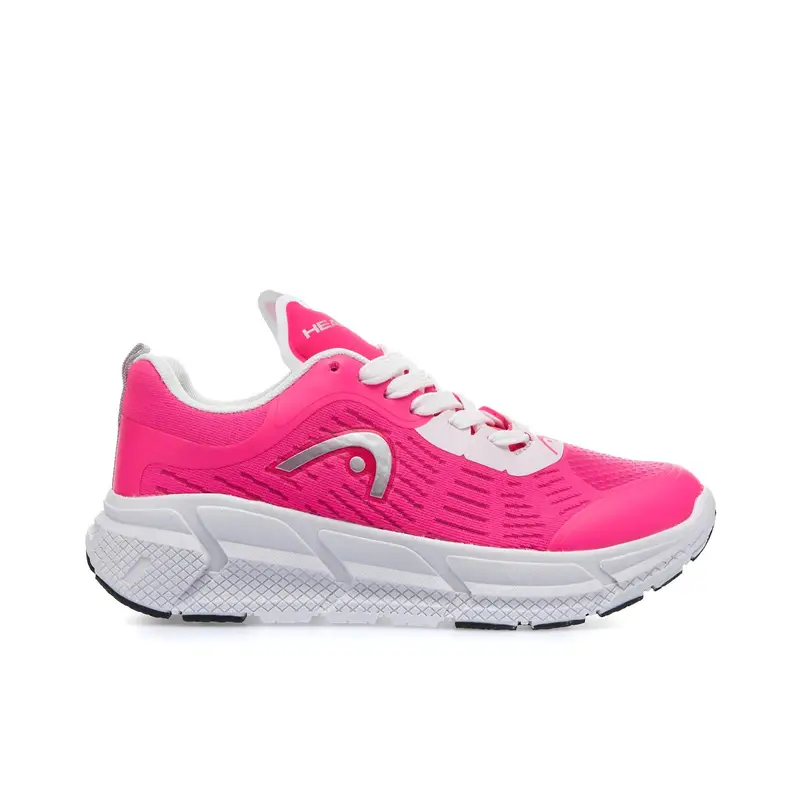 Sneakers donna rosa fluo da running con maxi suola