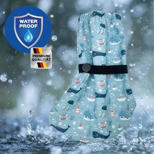 HECKBO Stivaletti da pioggia per bebè senza fodera in pile - Mare - 3-18 mesi - copriscarpe per neonati che gattonano miniatura 3
