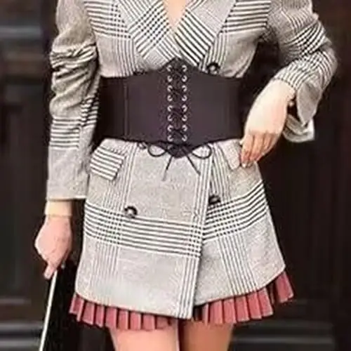 HeigeSeng Corsetto nero da pirata da donna, Corset cintura, costume da Halloween, corsetto nero pirata per donne, abito miniatura 3