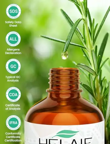 HELAIF Rosmarino Oil Essenziale 118ML-4 FL.Oz Puro e Naturale Può Essere Utilizzato per Lenire, Rinfrescare, Curare i miniatura 2