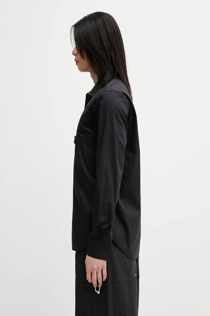 camicia in cotone Nero miniatura 2