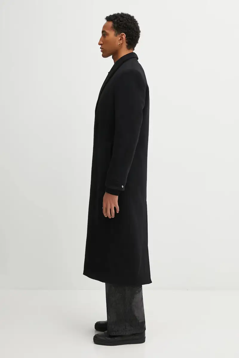 cappotto in lana colore nero AW25_M_01_013_BLK01 miniatura 2