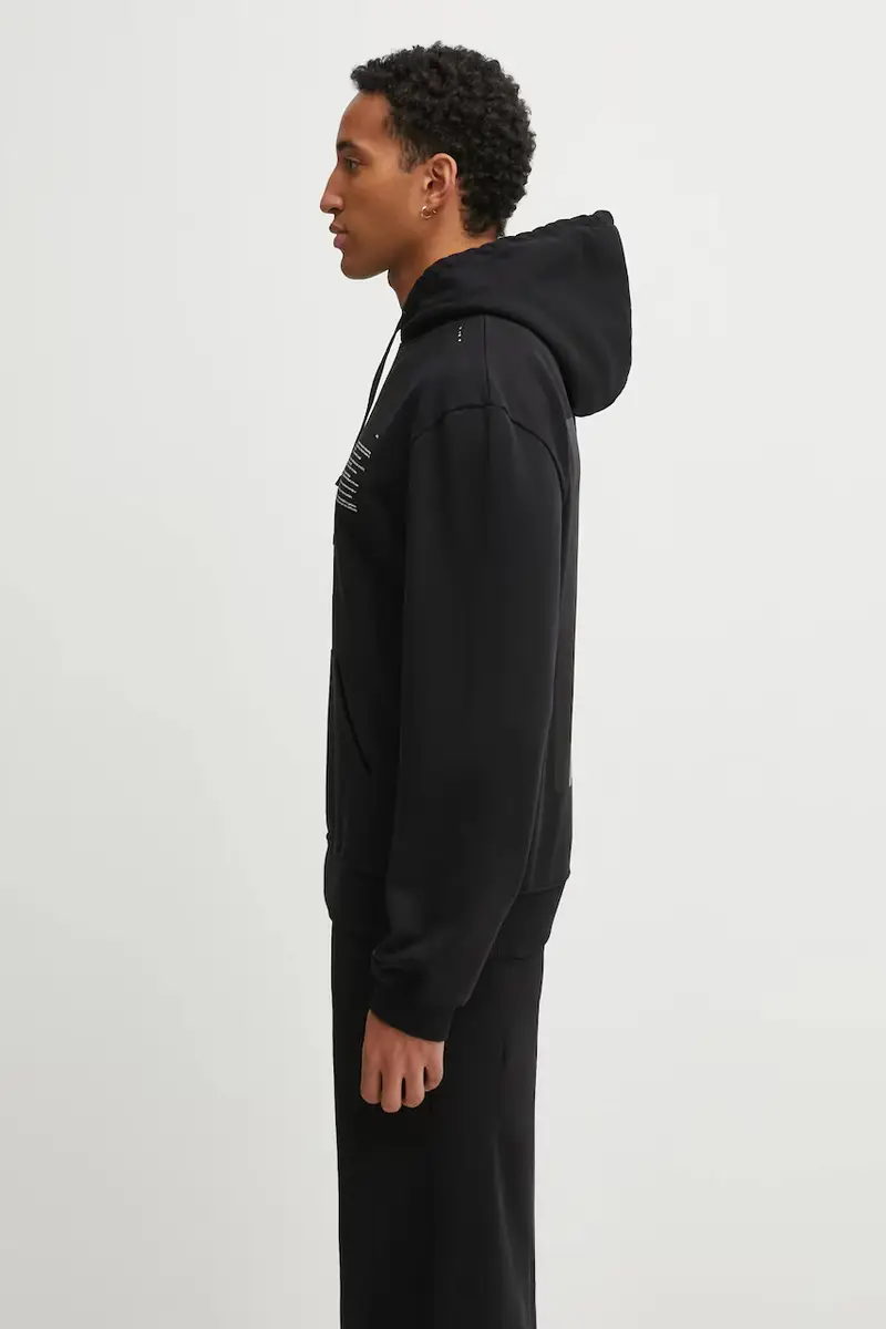 felpa in cotone uomo colore nero con cappuccio AW25_M_08_087_BLK01 miniatura 2