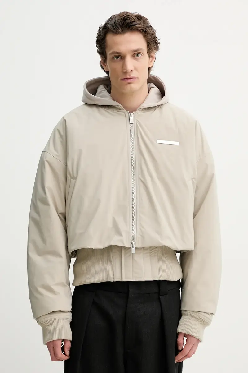 giacca bomber colore beige PRESS25_02_100_ST18_CO