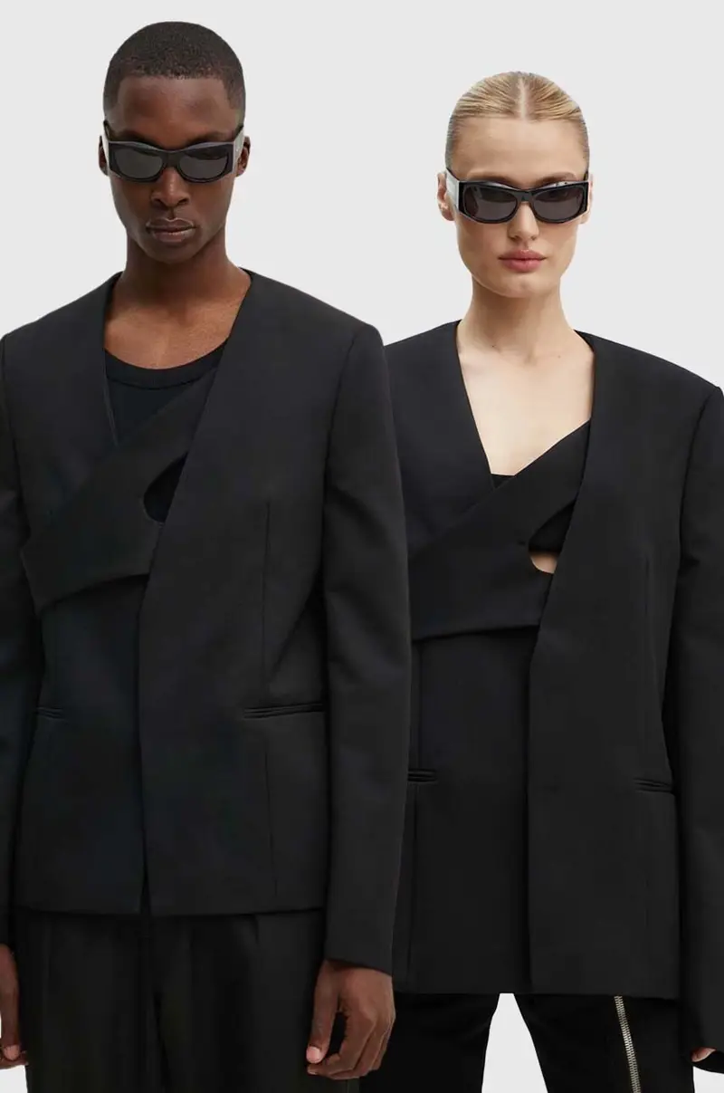 giacca in lana colore nero M.04.042.BLK01