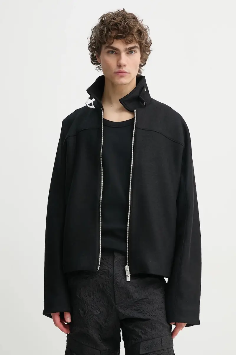 giacca in lana colore nero PRESS25_02_146_BLK01