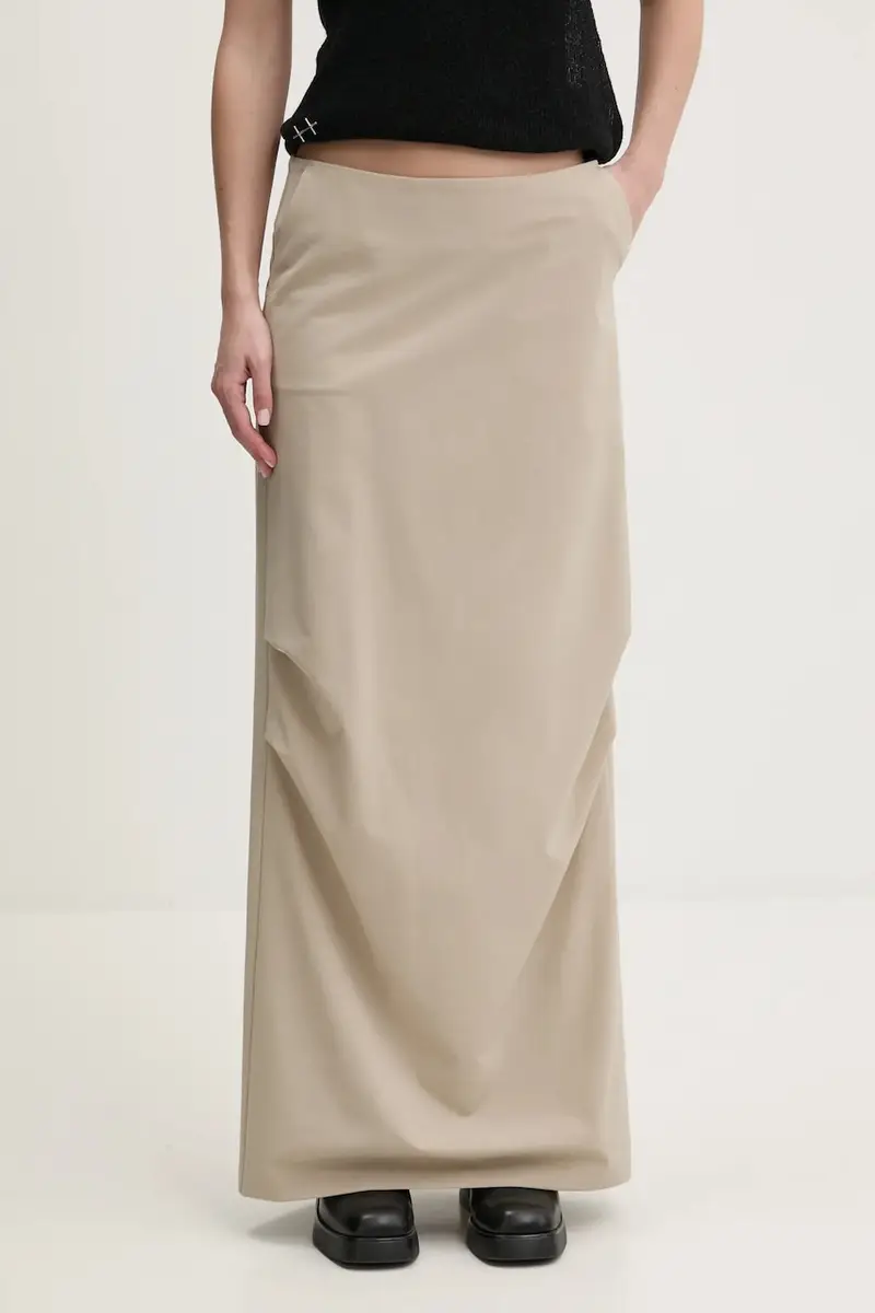 gonna colore beige PRESS25_W_12_044_ST18