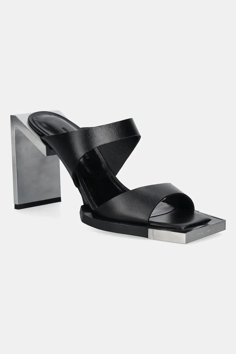 infradito in pelle donna colore nero PRESS25_W_17_003_BLK01_CO