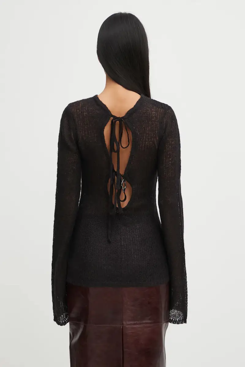 maglione con lana colore nero AW25_W_07_083_BLK01