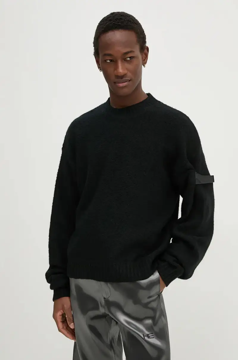 maglione in lana colore nero AW24.M.07.067.BLK01 miniatura 2