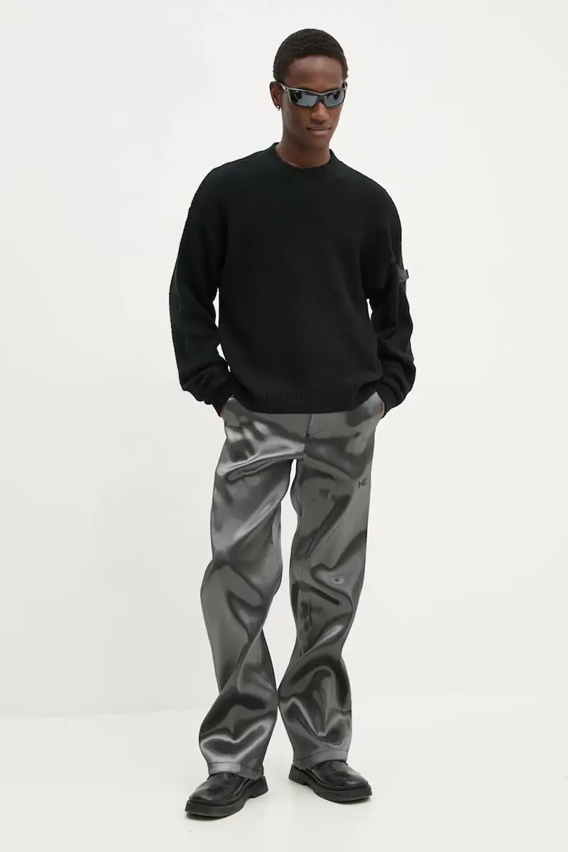 maglione in lana colore nero AW24.M.07.067.BLK01 miniatura 3