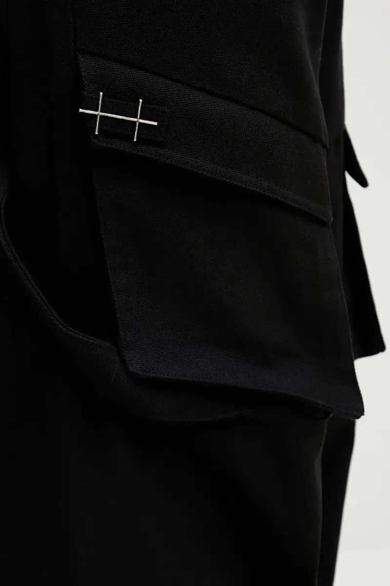 pantaloni in cotone Nero miniatura 4