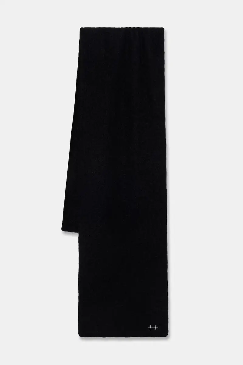 scialle con lana Nero