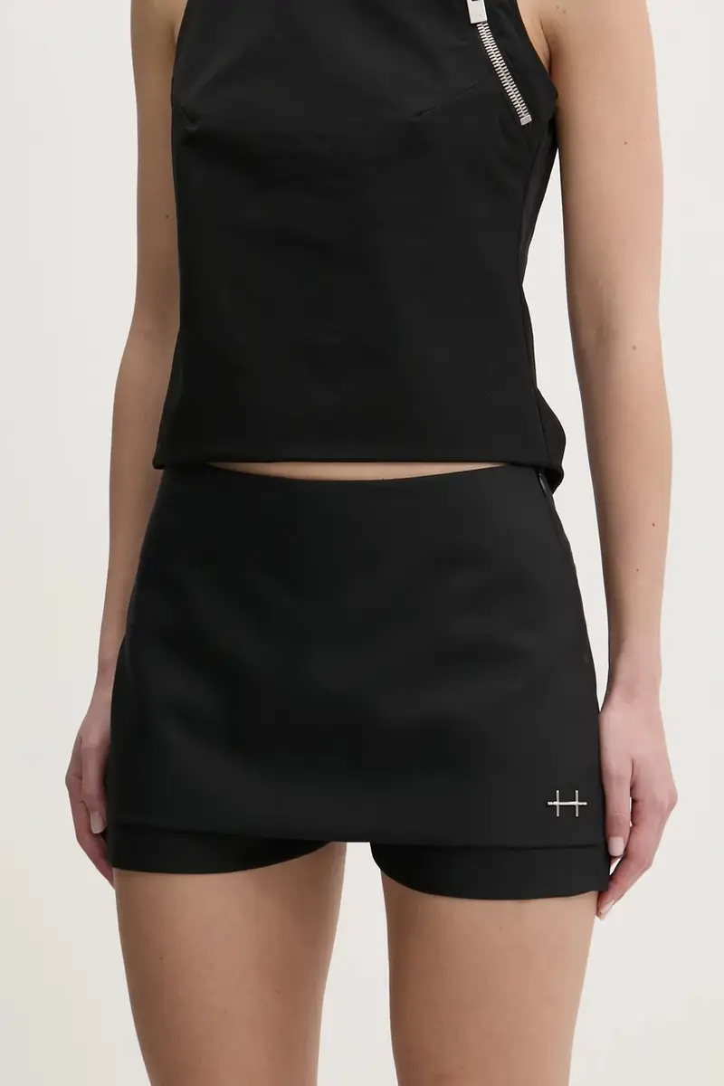 shorts in lana colore nero PRESS25_W_12_046_BLK01