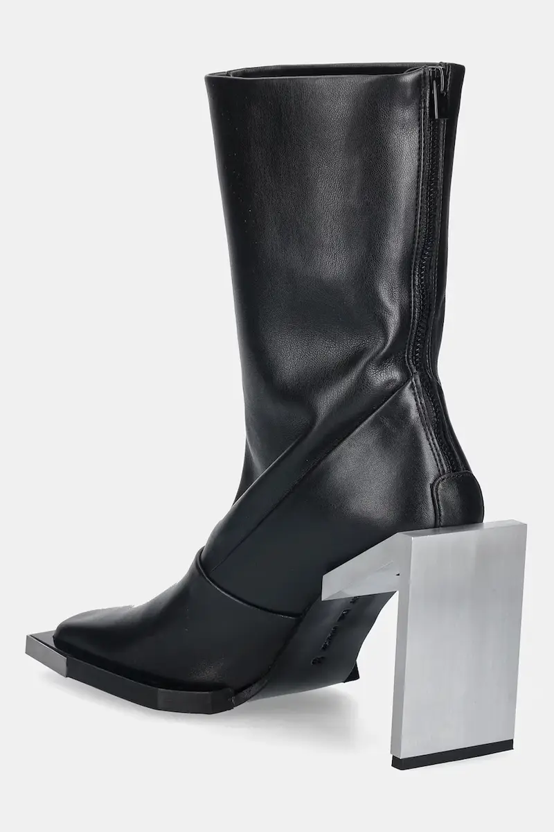 stivaletti alla caviglia in pelle donna colore nero AW25_17_002_BLK01_CO miniatura 3