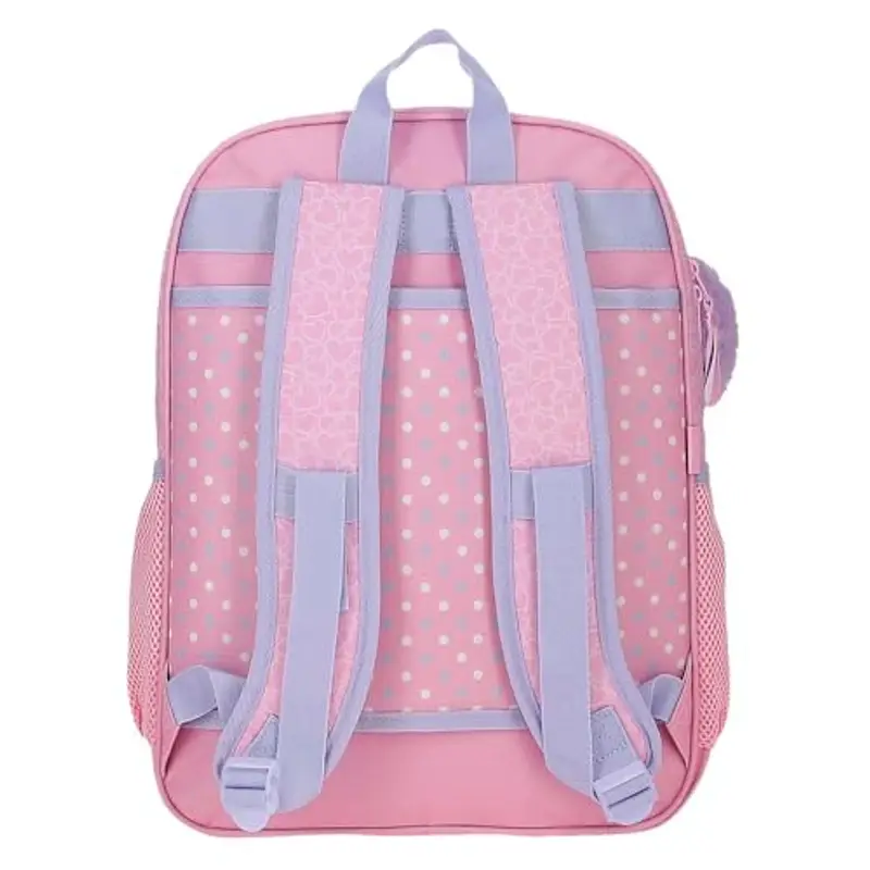 Hello Kitty Hearts & Dots, zaino scolastico, zaino per bambini rosa, realizzato in poliestere, scomparto principale con miniatura 3