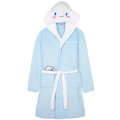 Hello Kitty Sanrio Cinnamoroll Vestaglia Pile Bambina Adolescenti con Cappuccio, Accappatoio Piscina Pile, Regalo