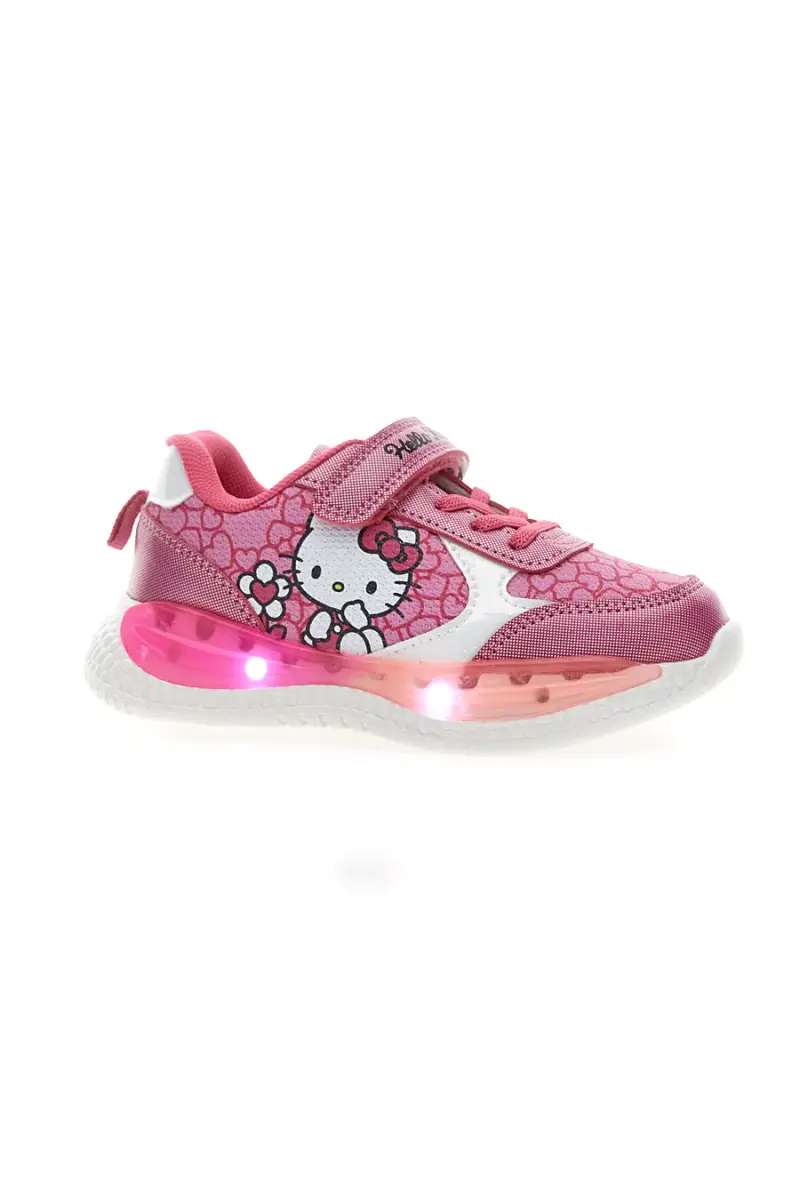 Sneakers rosa con luci e velcro Hello kitty H13056MC [MULTI] miniatura 2