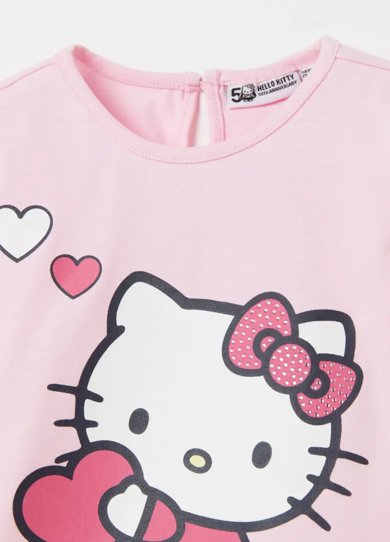 T-shirt A Maniche Lunghe Stampa Hello Kitty, Bambina, Rosa miniatura 3