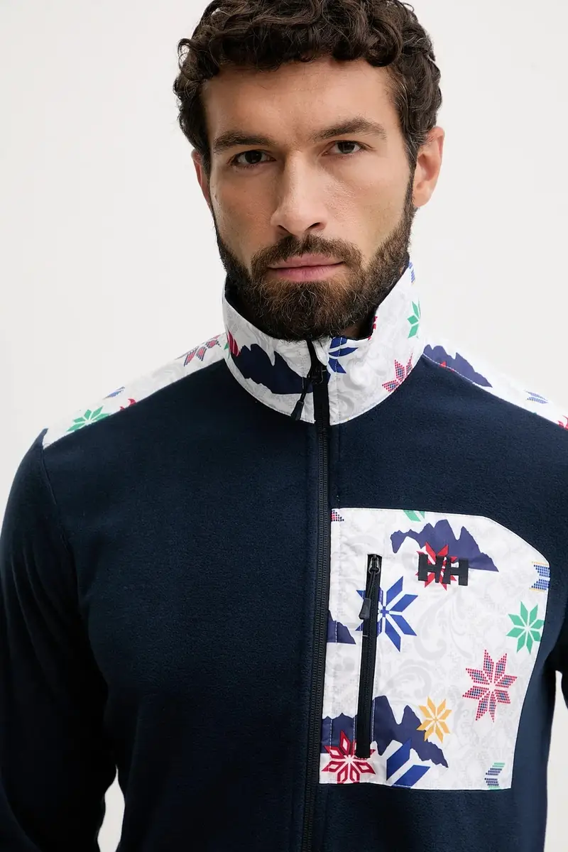 felpa da sport Daybreaker uomo colore blu navy con applicazione miniatura 4