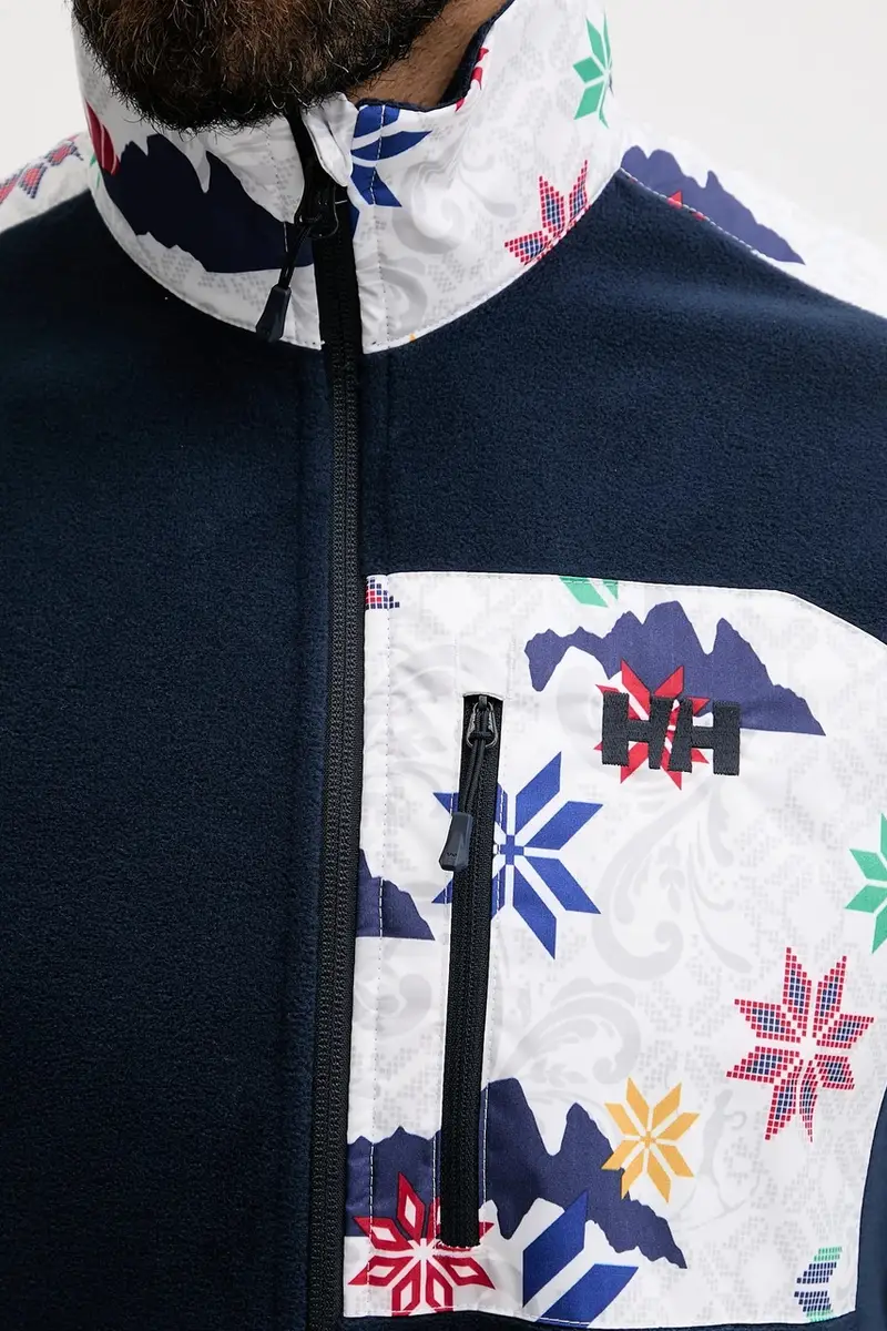 felpa da sport Daybreaker uomo colore blu navy con applicazione miniatura 5