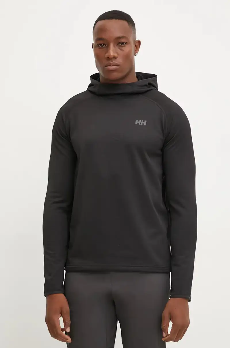 felpa da sport Versalite Fleece colore nero con cappuccio 49551