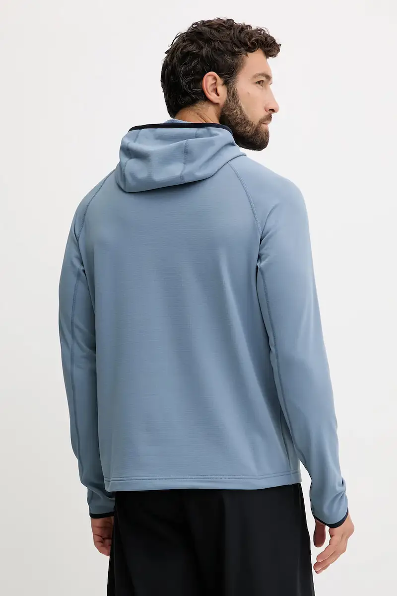 felpa da sport Versalite Fleece colore nero con cappuccio 49551 Blu miniatura 3