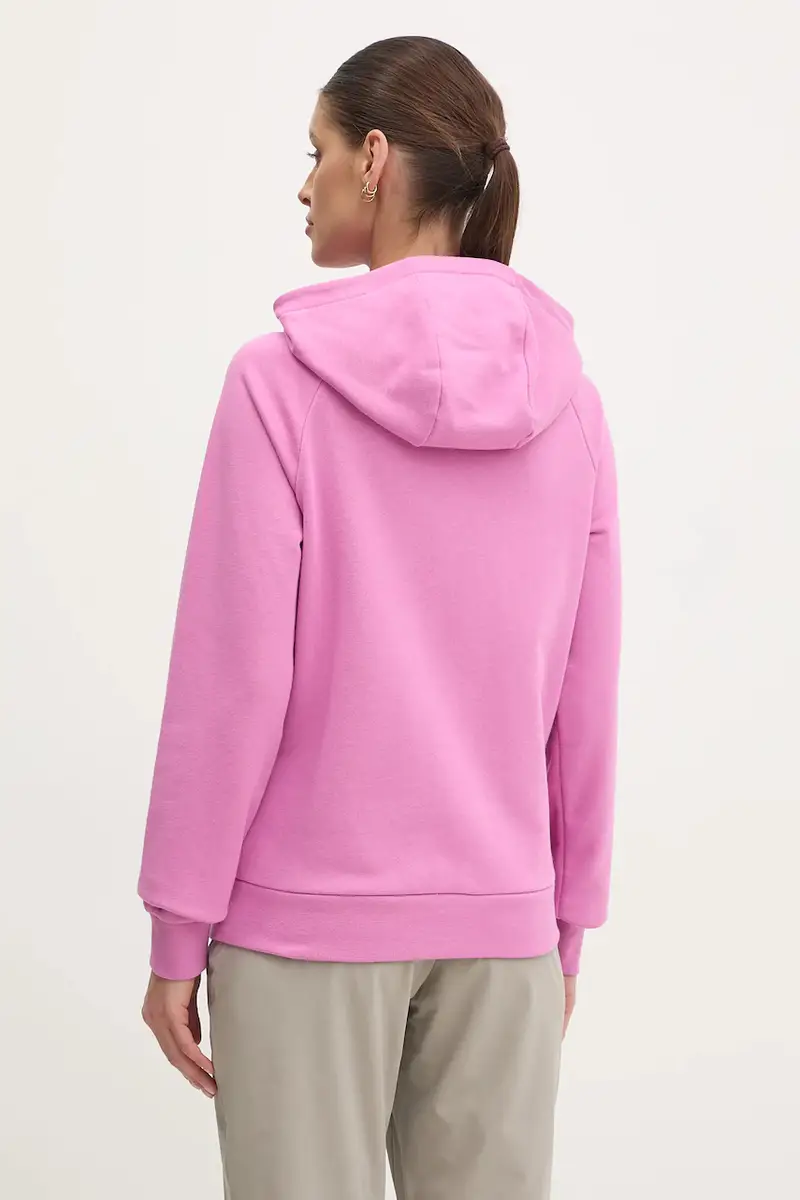 felpa donna colore violetto con cappuccio con applicazione 54239 miniatura 3