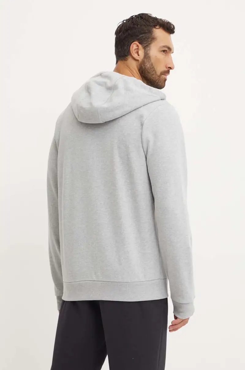 felpa in cotone HH LOGO uomo colore grigio con cappuccio 30393 miniatura 3