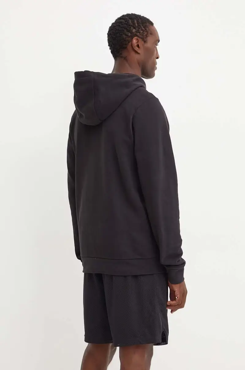 felpa in cotone HH LOGO uomo colore nero con cappuccio 30394 miniatura 3