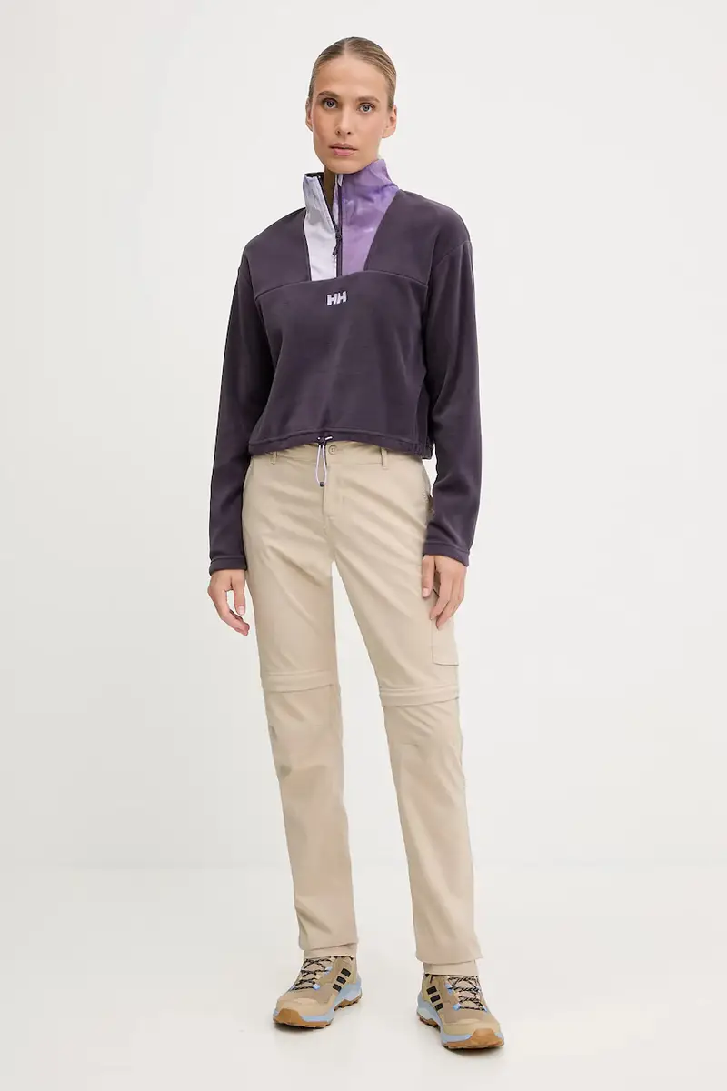 felpa in pile DAYBREAKER donna colore violetto con applicazione 49561 miniatura 2