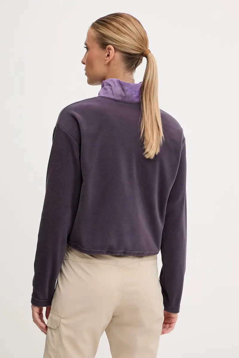 felpa in pile DAYBREAKER donna colore violetto con applicazione 49561 miniatura 3