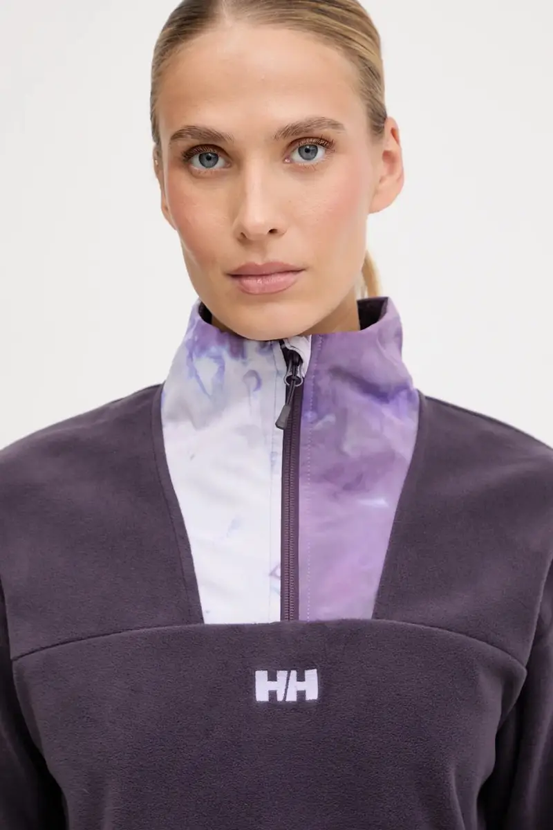 felpa in pile DAYBREAKER donna colore violetto con applicazione 49561 miniatura 4