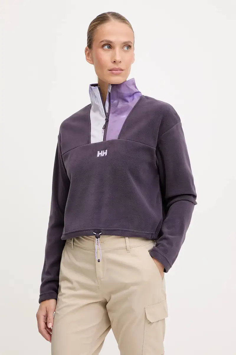 felpa in pile DAYBREAKER donna colore violetto con applicazione 49561